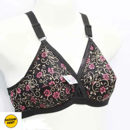 Pack of 4 Women's Multi-Color Jersey Printed Bra and Briefs