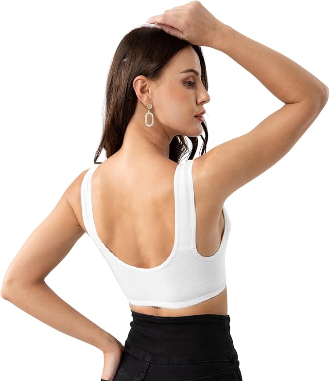 Buy 1 Get 2 FREE: Jersey Cotton Wireless Front-Button Bra!