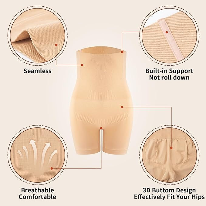 Seamless High-Waist Tummy Control Body Shapewear for Women