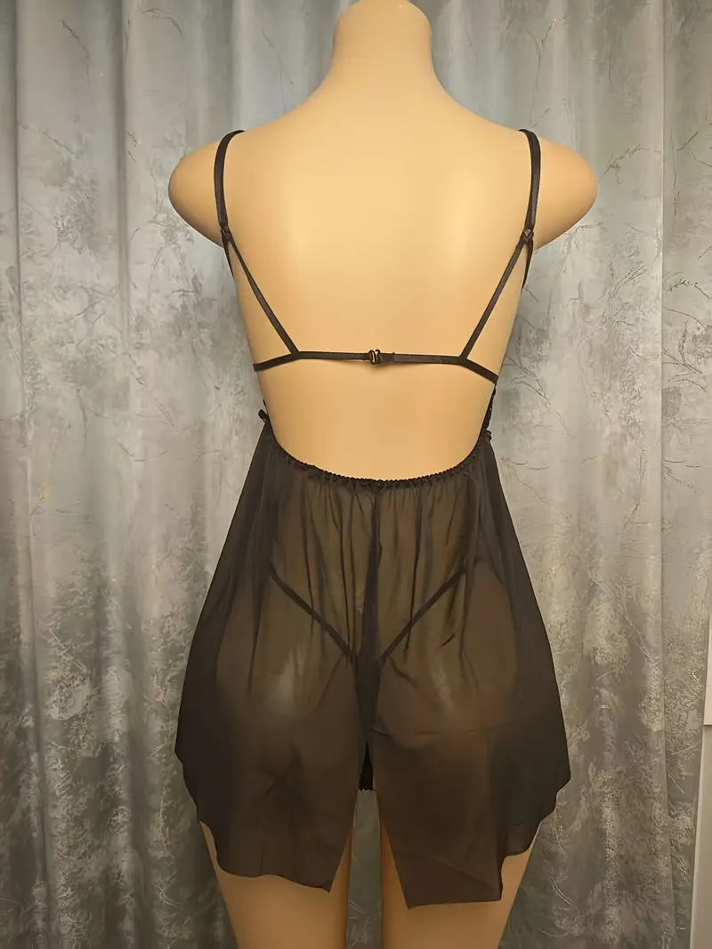 Romantic See-Through Lace Teddy Nightdress